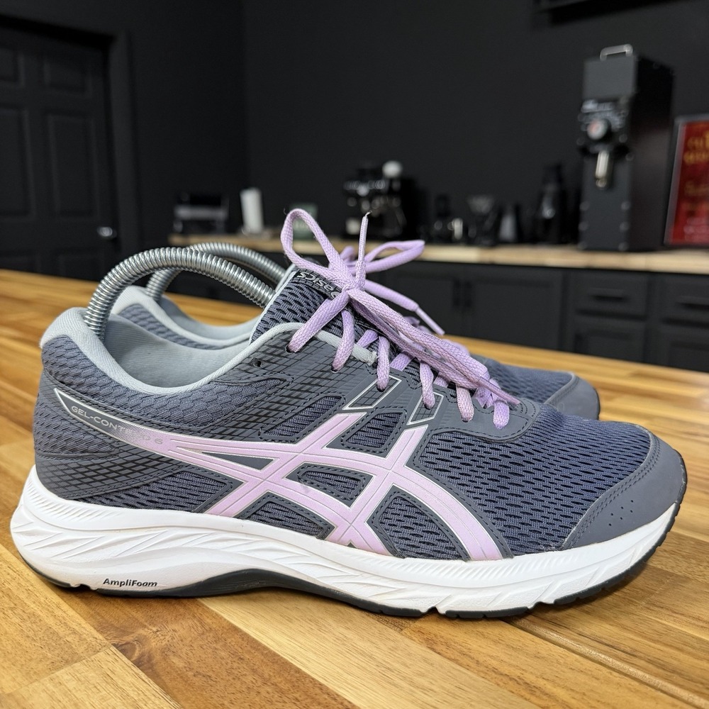 ASICS GEL-Contend 6 Womens Running Shoes Size 10 Purple Gray Athletic Sneaker